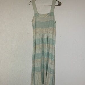 Patagonia Striped Jumpsuit in Green and Cream